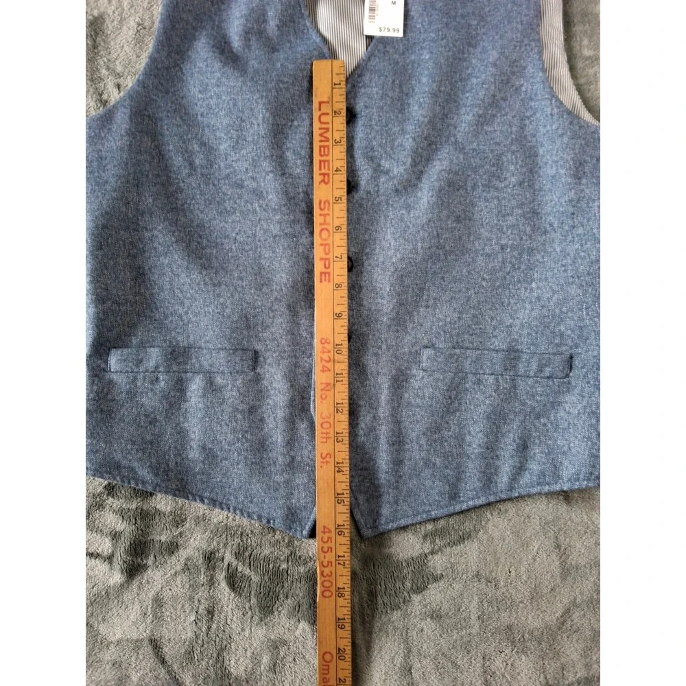 Joseph Abboud Heritage Mens Blue Heathered Vest Size M M14224801 6V19 20001 NWT